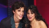 Shawn Mendes and Camila Cabello accept the Collaboration of the Year award for 
