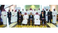 Khalid bin Khalifa Al Thani, Chief Executive Officer, Qatargas; Ajay Sharma, British Ambassador to the State of Qatar, and Qatargas officials during the event.
