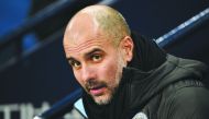 Manchester City's Spanish manager Pep Guardiola awaits kick off in the English Premier League football match between Manchester City and Everton at the Etihad Stadium in Manchester, north west England, on January 1, 2020.  AFP / Oli Scarff