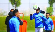 Zamalek's players train ahead of their CAF Super Cup final against Esperance Sportive de Tunis in Doha yesterday. Picture: Twitter / @ZSCOfficial