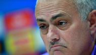 Tottenham Hotspur's Portuguese head coach Jose Mourinho attends a press conference at Tottenham Hotspur's Enfield Training Centre, in north London on February 18, 2020, ahead of their UEFA Champions League Last 16 First Leg football match against RB Leipz