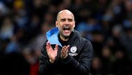 Manchester City manager Pep Guardiola reacts REUTERS/Phil Noble