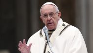 Pope Francis speaks as he leads the Chrismal mass in Saint Peters Basilica at the Vatican in this file photo. Reuters /  Stefano Rellandini