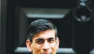 Chancellor of the Exchequer, Rishi Sunak poses outside no.11 Downing Street before delivering the first post-Brexit budget in London, United Kingdom on March 11, 2020. (Kate Green/ Anadolu Agency)