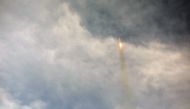This handout photo provided by Iran's Revolutionary Guard Corps (IRGC) official website via SEPAH News shows an Iranian military satellite -- dubbed the Nour -- which the Revolutionary Guards said on April 22, 2020 was launched from the Qassed two-stage l