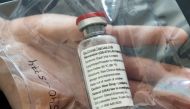(FILES) In this file photo taken on April 8, 2020, one vial of the drug Remdesivir lies during a press conference. AFP / POOL / Ulrich Perrey