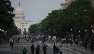 Hundreds of demonstrators rally hours after the arrest of a white police officer involved in the death of a black man George Floyd in the state of Minnesota on May 29, 2020 in Washington D.C. Yasin Öztürk - Anadolu Agency