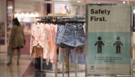 Signage notes new guidelines in a store at the Mall of America on June 10, 2020 in Minneapolis, Minnesota. Today marks the first day the destination mall has been open since March due to coronavirus pandemic restrictions. Stephen Maturen/Getty Images/AFP 