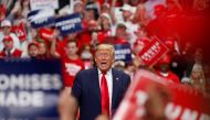 FILE PHOTO: U.S. President Donald Trump speaks at a campaign rally in Charlotte, North Carolina, U.S. March 2, 2020. REUTERS/Lucas Jackson/File Photo
