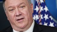 In this file photo taken on April 8, 2020, US Secretary of State Mike Pompeo speaks during the daily briefing on the novel coronavirus, COVID-19, in the Brady Briefing Room at the White House, in Washington, DC.  AFP / MANDEL NGAN