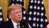 FILE PHOTO: US President Donald Trump speaks about sending federal law enforcement agents to several U.S. cities to assist local police in combating what the Justice Department has described as a 