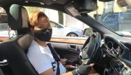Ride-hail driver Michele Dottin participates in the development of a COVID-19 driver safety training with NYU School of Global Public Health Professor Jack Caravanos (not pictured) in New York City, U.S., July 28, 2020. Picture taken July 28, 2020. Courte