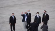 U.S. Secretary of Health and Human Services Alex Azar arrives at Taipei Songshan Airport, Taiwan August 9, 2020. Central News Agency/Pool via REUTERS