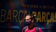 Barcelona's Argentinian forward Lionel Messi arrives with his team in Lisbon, on August 13, 2020 on the eve of the UEFA Champions League quarter-final football match between FC Barcelona and Bayern Munich. / AFP / Patricia De Melo MOREIRA