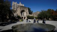 FILE PHOTO: Students walk on the campus of Yale University in New Haven, Connecticut, October 7, 2009. REUTERS/Shannon Stapleton/File Photo