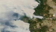 A NASA MODIS satellite image shows wildfires in Oregon, U.S. September 8, 2020. Picture taken September 8, 2020. 