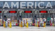 FILE PHOTO: FILE PHOTO: The U.S.-Canada border crossing is seen amid the coronavirus disease (COVID-19) outbreak in Lacolle, Quebec, Canada April 17, 2020. REUTERS/Christinne Muschi/File Photo/File Photo
