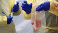 FILE PHOTO: Provincial health workers perform coronavirus disease (COVID-19) tests on residents of the remote First Nations community of Gull Bay, Ontario, Canada April 27, 2020. REUTERS/David Jackson
