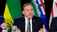 Quebec Premier Francois Legault is pictured during a news conference in Toronto, Ontario, Canada December 2, 2019. REUTERS/Carlos Osorio/File Photo