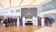 Omar Hussain Alfardan, President and CEO of Alfardan Group with other officials at the opening of the state-of-the-art showroom and aftersales facility for Aston Martin cars in Qatar.