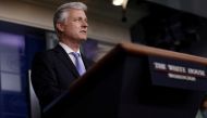 National Security adviser Robert O'Brien speaks during a press briefing at the White House in Washington, US, September 4, 2020. REUTERS/Leah Millis/File Photo