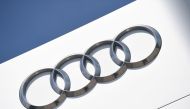 The company logo is seen at the headquarters of the German car manufacturer Audi, amid the spread of the coronavirus disease (COVID-19) in Ingolstadt, Germany, June 3, 2020. REUTERS/Andreas Gebert/File Photo