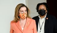 FILE PHOTO: U.S. House Speaker Nancy Pelosi departs a news conference on Capitol Hill in Washington, U.S. October 8, 2020. REUTERS/Erin Scott/File Photo
