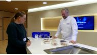 Marika Nieminen, Head of Finnair kitchen and Juha Stenholm, Finnair Kitchen Chief are pictured in Vantaa, Finland, October 22, 2020. Picture taken October 22, 2020. REUTERS/Attila Cser