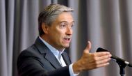 FILE PHOTO: Canada's Minister of Foreign Affairs Francois-Philippe Champagne speaks to media at a cabinet retreat in Ottawa, Ontario, Canada September 14, 2020. REUTERS/Blair Gable/File Photo
