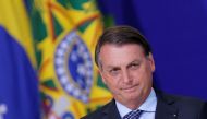 Brazil's President Jair Bolsonaro looks on during a ceremony at the Planalto Palace in Brasilia, Brazil November 9, 2020. REUTERS/Adriano Machado
