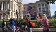 Supporters of Donald Trump host a 'Stop the Steal' protest outside of the Georgia State Capital building on November 21, 2020 in Atlanta, Georgia. Megan Varner/AFP