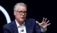 FILE PHOTO: Ed Bastian, CEO of Delta Air Lines, speaks during a keynote address at the 2019 Consumer Electronics Show (CES) in Las Vegas, Nevada, U.S. January 8, 2019. REUTERS/Steve Marcus/File Photo
