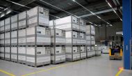 Ultra-low temperature containers of German logistic hardware producer va-Q-tec to transport vaccination against the coronavirus disease (COVID-19) are stored at the company's headquarters in Wuerzburg, Germany, November 18, 2020. REUTERS/Kai Pfaffenbach/F