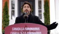 Canada's Prime Minister Justin Trudeau attends a news conference at Rideau Cottage, as efforts continue to help slow the spread of the coronavirus disease (COVID-19), in Ottawa, Ontario, Canada November 20, 2020. REUTERS/Blair Gable/File Photo