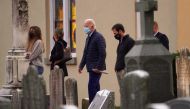 U.S. President-elect Joe Biden walks from the church after attending mass in Wilmington, Delaware, U.S., December 5, 2020. REUTERS/Kevin Lamarque
