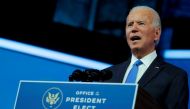 File photo: US President-elect Joe Biden delivers a televised address to the nation, after the US Electoral College formally confirmed his victory over President Donald Trump in the 2020 US presidential election, from Biden's transition headquarters at th