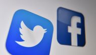 The logo of the American online social media and social networking service, Facebook and Twitter on a computer screen in Lille.   AFP / Denis Charlet