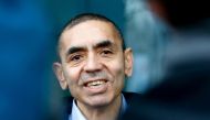 CEO and co-founder of BioNTech, Ugur Sahin, answers journalists' questions after the European Medicines Agency (EMA) approved its COVID-19 vaccine, at the company headquarters in Mainz, Germany December 22, 2020. REUTERS/Ralph Orlowski