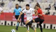 Al Sadd's Baghdad Bounedjah in action during Qatar Clasico.