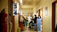 FILE PHOTO: A general view of the cabinets' hallway where medical workers receive the Pfizer-BioNTech coronavirus disease (COVID-19) vaccine at Santa Maria hospital in Lisbon, Portugal, December 28, 2020. REUTERS/Pedro Nunes