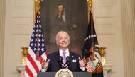 U.S. President Joe Biden speaks about the fight to contain the coronavirus disease (COVID-19) pandemic, at the White House in Washington, U.S. January 26, 2021. REUTERS/Kevin Lamarque
