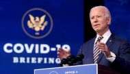 FILE PHOTO: U.S. President-elect Joe Biden delivers remarks on the U.S. response to the coronavirus disease (COVID-19) outbreak, at his transition headquarters in Wilmington, Delaware, U.S., December 29, 2020. REUTERS/Jonathan Ernst/File Photo
