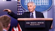 National Institute of Allergy and Infectious Diseases Director Anthony Fauci addresses the daily press briefing at the White House in Washington, U.S. January 21, 2021. REUTERS/Jonathan Ernst/File Photo/File Photo