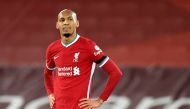 December 16, 2020 Liverpool's Fabinho reacts after conceding their first goal scored by Tottenham Hotspur's Son Heung-min Pool via REUTERS/Peter Powell