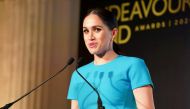 FILE PHOTO: Britain's Meghan, Duchess of Sussex, speaks during the annual Endeavour Fund Awards at Mansion House in London, Britain March 5, 2020. Paul Edwards/Pool via REUTERS/File Photo
