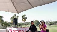 Yasmian Al Sharshani and Reem Al Sharshani attend the golf event. 