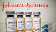 Vials with a sticker reading, 