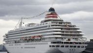 Japanese luxury cruise ship 'Asuka II' is anchored at Yokohama port in Yokohama, south of Tokyo, Japan in this photo taken by Kyodo November 2, 2020. Picture taken November 2, 2020. Kyodo/via REUTERS