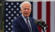 U.S. President Joe Biden speaks during the Democratic National Committee's 
