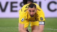 AC Milan's Gianluigi Donnarumma reacts REUTERS/Alberto Lingria